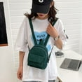 thumbnail image 2 of Women Corduroy Backpack Casual Retro Travel Backpack Solid Color Aesthetic Purse, 2 of 7