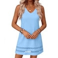thumbnail image 2 of LIaqionyy Dresses for Women V Neck Sleeveless Lace Dress Elegant Summer Sundress Beach Vacation Outfits, 2 of 6