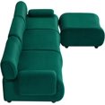 thumbnail image 7 of Tabaray Modular L-Shaped Sectional Couch, Modern Velvet Funky Bamboo Shaped Comfy Cloud 3 Seater Sofa with Ottoman for Living Room Apartment Office, 96" W, 7 of 7