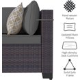 thumbnail image 3 of ASJMR 9 Pieces PE Rattan Patio Furniture Conversation Set Outdoor All-Weather Sectional Sofa Set For Garden Backyard,Gray, 3 of 8