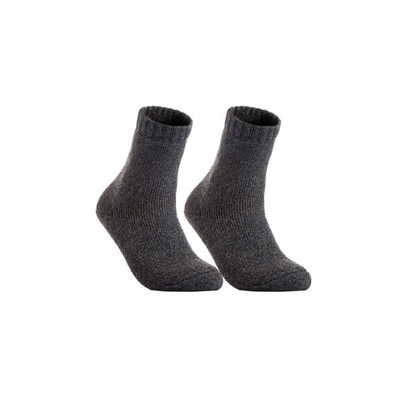 Lovely Annie Men's 2 Pairs Extra Thick Wool Socks Solid Size 6-10