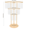 thumbnail image 2 of Modern Freestanding Wedding Gold Crystal Flower Stand Crystal Flower Stand Round Pedestal Stand, 2 of 19