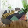thumbnail image 3 of Yayeee Tablecloths 60" x 60" Rectangle Wrinkle Resistant Party Table Cover, Green Geometric, 3 of 8
