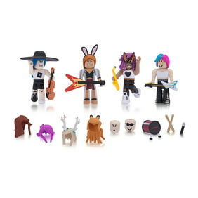 Roblox Celebrity Collection Fashion Icons Four Figure Pack Includes Exclusive Virtual Item Walmart Com Walmart Com - girl roblox woman chest shading