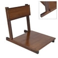 thumbnail image 4 of Tatami Chair, Inbuilt Screw Tilt Backrest Japanese Legless Chair Back Support Phyllostachys Pubescens  for Bedroom for Balcony Wood Color,Walnut, 4 of 7