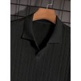 thumbnail image 3 of Men's Performance Jacquard Knit Polo Shirt, Short Sleeve, Easy Care, Collared, Regular Fit, Solid Color, 3 of 5