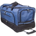 thumbnail image 3 of Dejuno 25PRD28DB-BLUE Sac de Voyage à Roulettes en Denim Léger de 28 Po - Bleu, 3 of 3