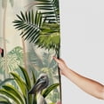 thumbnail image 3 of Orinice  Pink Flamingo Shower Curtain Tropical Bird Palm Tree Shower Curtain Set Green Plant Banana Leaf in Forest Beige Shower Curtains for Bathroom Waterproof Washable Fabric with Hooks, 69x72, 3 of 7