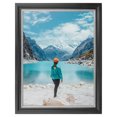 thumbnail image 4 of ArtToFrames 15x18 Inch Black Velvet with Silver Picture Frame, This Black MDF Poster Frame is Great for Your Art or Photos, Comes with Regular Glass (4691), 4 of 7