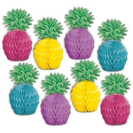 96 Pack Beistle Luau Party Pineapple Mini Centerpieces