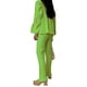 thumbnail image 2 of VISgogo Traje de pantalón elegante de dos piezas para mujer, blusas y pantalones peplum con mangas abullonadas y cuello redondo de color sólido VISgogo moda, 2 of 9
