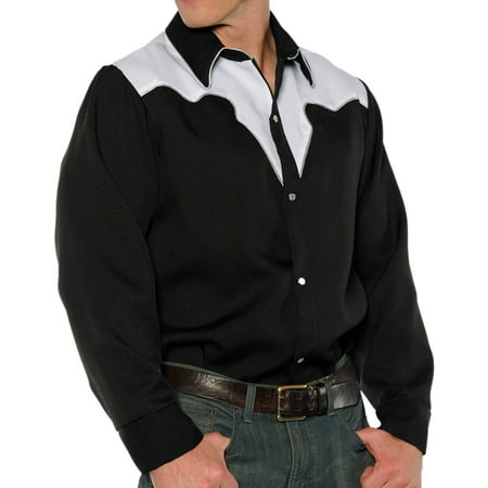 Black White Fancy Western Rodeo Cowboy Adult Mens Costume