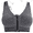 Gray, variant on BIMEI Women's Mastectomy Zip Front Sports Bra Plus Size Yoga Wireless Post-Surgery Bra Gray M