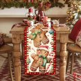 thumbnail image 2 of Christmas Gingerbread Man Candy Table Runner Winter Xmas Holiday Table Runners Decoration for Home Party Table Decor 13x72inch, 2 of 7