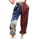 thumbnail image 1 of Gibobby pantalones afelpados para mujer Pantalones de chándal con estampado navideño para mujer, bolsillos, cintura alta, deportivos, gimnasio, ajuste atlético, pantalones para correr (Azul, M), 1 of 5