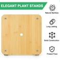thumbnail image 3 of Plant Caddy Rolling Bamboo Plant Stand with Wheels Natural - 2 PCS, 3 of 5