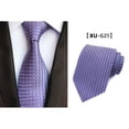 thumbnail image 4 of Fvsianol Necktie Business Tie Men Business Tie Lightweight Multipurpose Adjustable Plaid Print Decorative Gentleman Tie, 4 of 9