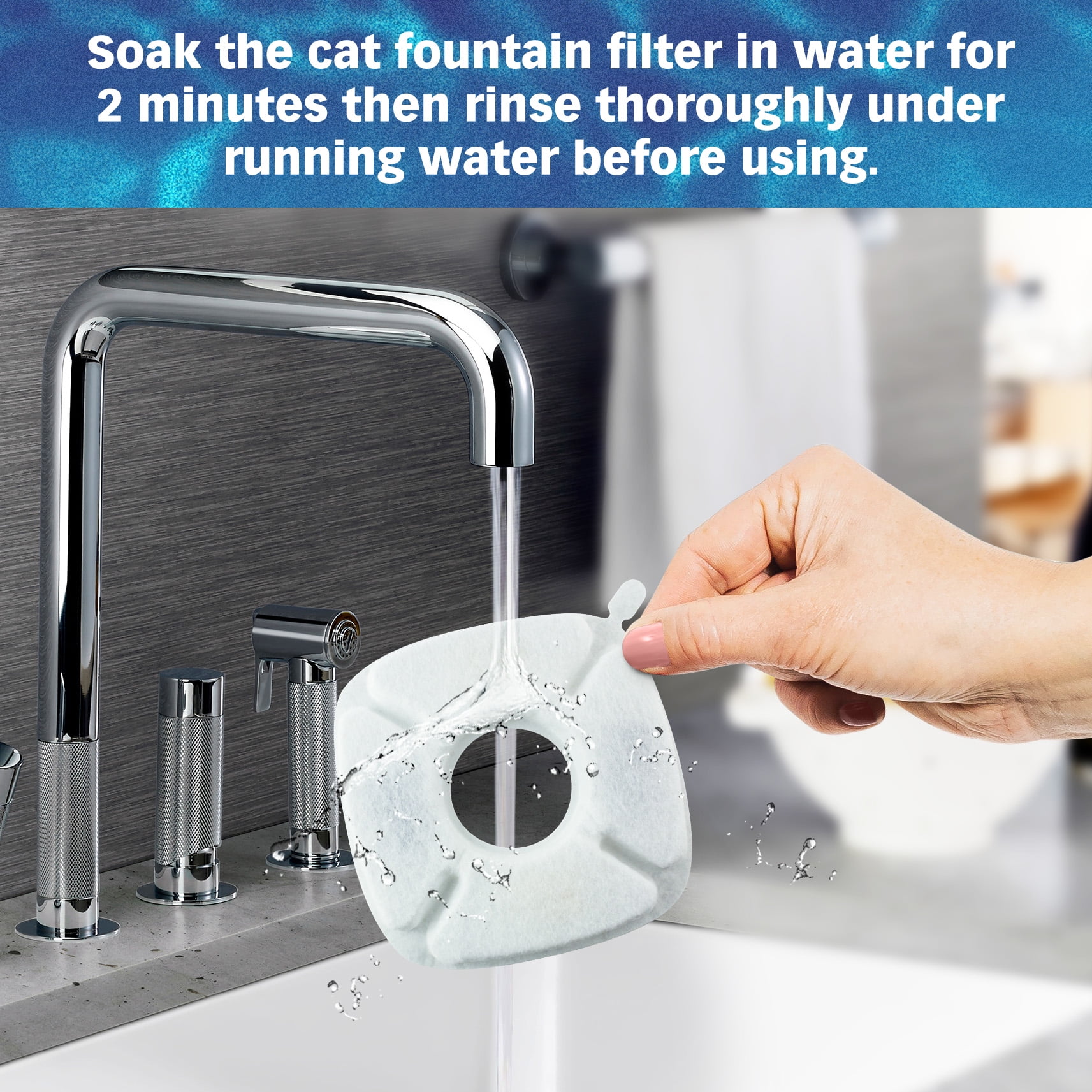PET STANDARD Water Filters, Compatible with VEKEN® 95oz/2.8L Fountain, Pack of 12