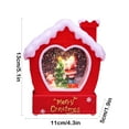 thumbnail image 3 of Comefolife Christmas Snow Globe, Lighted Christmas Lantern, Light up Snow Globe Christmas with Music, Santa Claus Scene Snow Globe Lantern Indoor Home Decor, 5.1" Christmas Glitter Snow Globes, 3 of 7