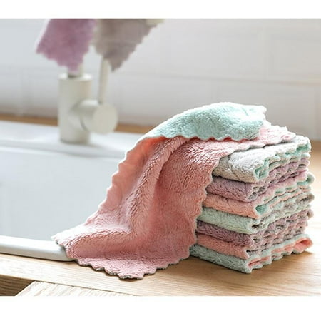 

10 pcs Microfiber towel Ultra absorbent and quick-drying Microfiber towels are ideal as a cleaning towel Travel towel 27.5 * 16cm pink