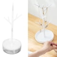 thumbnail image 4 of Jewelry Hanging Tree Stand, Bottom Tray Design Jewelry Organizer Display Stand Multipurpose  For Cosmetic Items White, 4 of 8