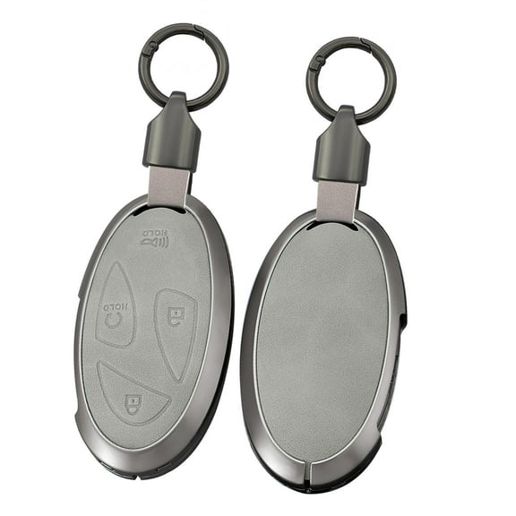 Leather Key Cover Fit for Hyundai 5/7 Buttons Key Fob Solid Car Key Case for Ioniq 6 Grandeur GN7 KONA Elantra Azera Sonata Hybrid Santa fe Tucson Hybrid 2023 2024 2025