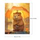 thumbnail image 2 of Kit de pintura por números sobre lienzo, arte al óleo artesanal, imagen de capibara, decoración del hogar, 40x50cm, 2 of 9