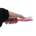 thumbnail image 4 of Unique Bargains 1 Pc Solid Four-leaf Clovers Hollow Comb Hair Brush Rose Red ABS, 4 of 6