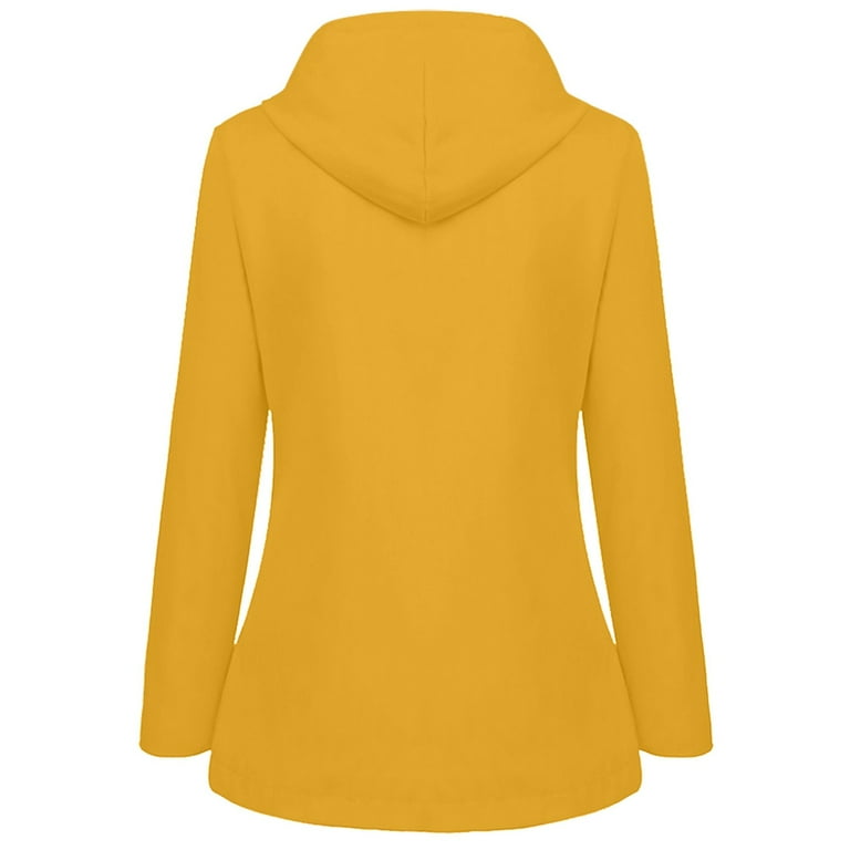 UJUNAOR Womens Raincoats Waterproof With Hood Fuzzy Jacket Crop