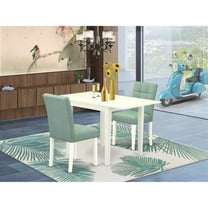 East West Furniture 3 Piece Modern Dining Set consists A Kitchen Table