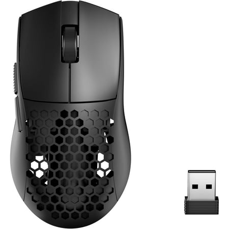 M725 Honeycomb Shell Gaming Wireless Ultra Lightweight 49g 8000 DPI Tri-Mode BT5.1/2.4GHz/Type-C Wired Gamer with 2 Side Buttons Macro Programmable for PC/Mac/Laptop Black