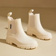 thumbnail image 4 of Botines Punta Ancha Botas Lluvia Cortas Suela Gruesa Transpirable para Mujeres, 4 of 9
