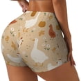 thumbnail image 1 of Balery Autumn and Thanksgiving Pantalones cortos de entrenamiento estampados para mujer, sin costuras, ajustados, para gimnasio, yoga, correr, deportes, ejercicio activo, fitness.-Small, 1 of 8
