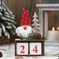 thumbnail image 2 of Calendario de escritorio de cuenta regresiva para Navidad con adornos de muñeco de nieve y elfo para Año Nuevo rojo, 2 of 6