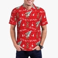 thumbnail image 2 of Balery Christmas Deer 1 Printed Men’s Short Sleeve Polo Shirt, Midweight Men's Shirt,Golf Polo shirts -3X-Large, 2 of 8