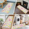 thumbnail image 5 of 2'x6' Rug Runners for Hallways Kitchen, Happy Easter Non Slip Entryway Beside Floor Carpet Runner, Spring Farmhouse Bunny Eggs Flower Beige Washable Laundry Room Bedroom Throw Rugs Mat for Family Pet, 5 of 8