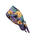 thumbnail image 2 of Womens Halloween Print Ponytail Scrub Hats Breathable Nurse Surgical Caps, 2 of 6
