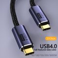 thumbnail image 3 of Cable de datos 20Gbps 8K 60Hz Cable cargador PD 100W USB 4.0 Tipo-C Cable de datos de carga rápida JShteea  Nuevo, 3 of 9