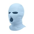 thumbnail image 2 of 3 Hole Ski Mask, Winter Knitted Full Face Mask for Men Women Warm Balaclava for Skiing Motorcycle Snowboard Outdoor Sports Dark Blue One Size, 2 of 3
