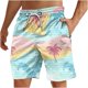 thumbnail image 1 of Pantalones Cortos Casuales de los Hombres Impresos Pantalones de Playa con Cordón de Bolsillo Deportivos, Poliéster Ligero para Primavera Verano Al Aire Libre Y Diario, 1 of 1