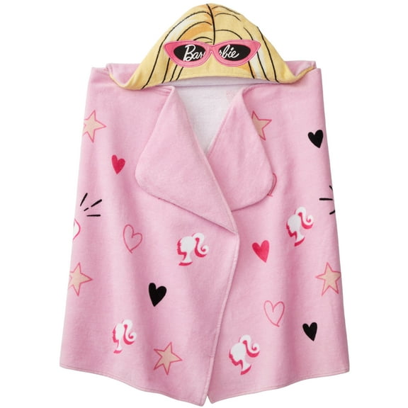 Barbie Girl Kids Bath Hooded Towel, Cotton