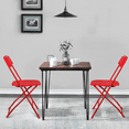 thumbnail image 4 of Magshion 10pcs Plastic Folding Chair, Stackable Patio Seat for Wedding Party Meeting Indoor Outdoor, Red, 4 of 12