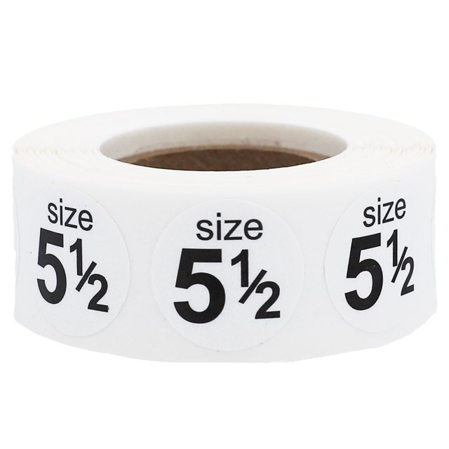 Autocollants Ronds Blancs Taille 5 1/2 0.75 Pouces Pouce Rond Lot de 500