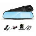 thumbnail image 3 of 2 set 4.3 Inch Car DVR Rearview Mirror Driving Video Recorder Dual Lens Dash Camera 1080P IPS Front and Rear Camera, 3 of 10