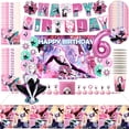 thumbnail image 2 of Spiderwoman Gwen decoración de fiesta de cumpleaños, pancarta de globo, telón de fondo, vajilla, suministros para Baby Shower, 2 of 5