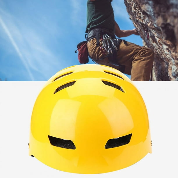 AMONIDA Sports Safety Helmet Rock Climbing Caving Hat Head Protector Yellow