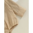 thumbnail image 6 of Bagilaanoe Newborn Baby Boy Gentleman Clothes Rompers Shirts Solid Color Long Sleeve Bodysuits 6M 12M 18M 24M Infant One Piece Short Jumpsuit, 6 of 8