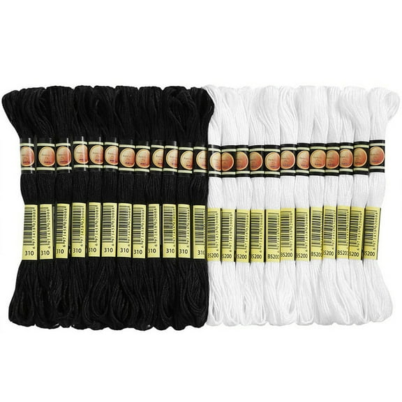 AURARMLET Cuttable Embroidery Thread Polyester Multi 24Pcs