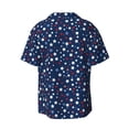 thumbnail image 5 of Uemuo Colorful Stars Pattern Cotton Linen Short Sleeve Shirts,Casual Lightweight Button Down Shirts,Vacation Beach Summer Tops-XX-Large, 5 of 7