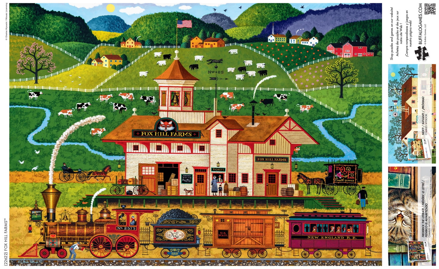 Buffalo Games 300-Piece Fox Hill Farms Interlocking Jigsaw Puzzle for Adults Ages 14+